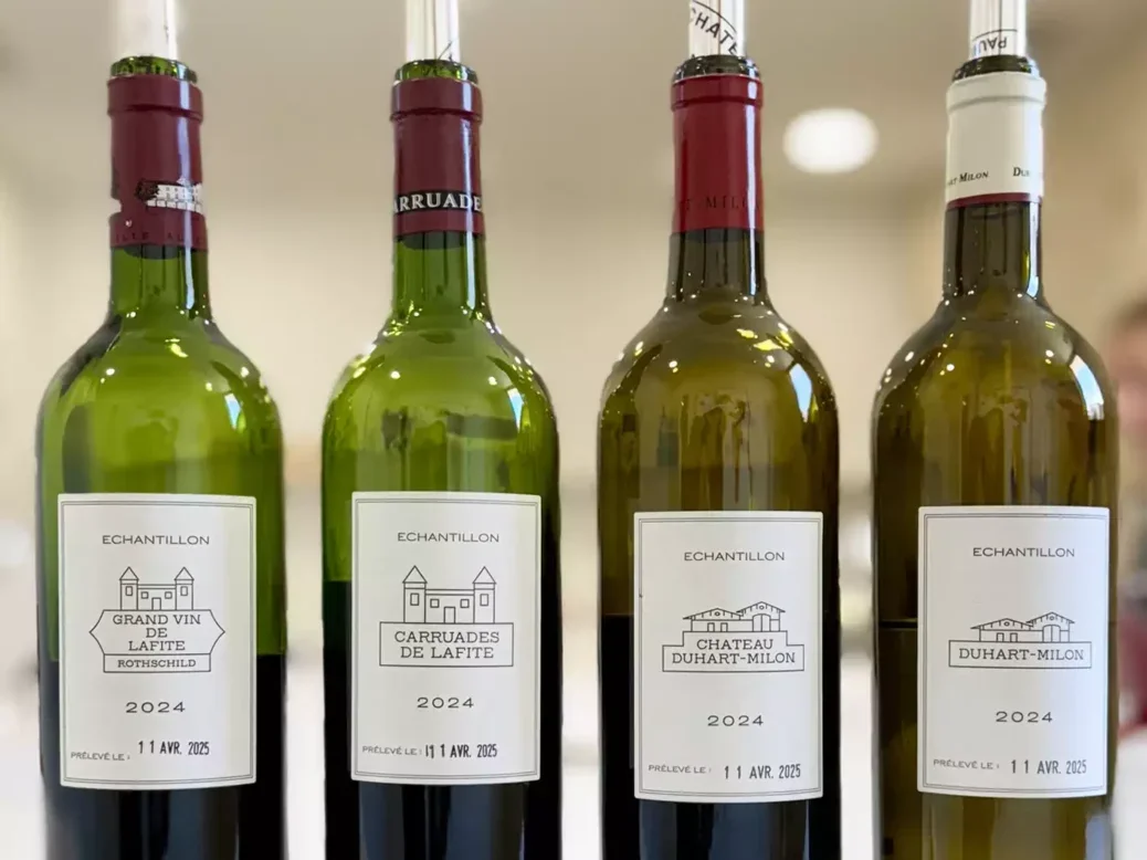 Pauillac Bordeaux 2024 bottles of Château Lafite.