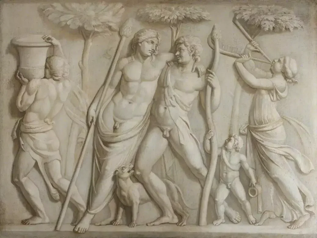 Ampelos depicted in a painting by Robert Fagan